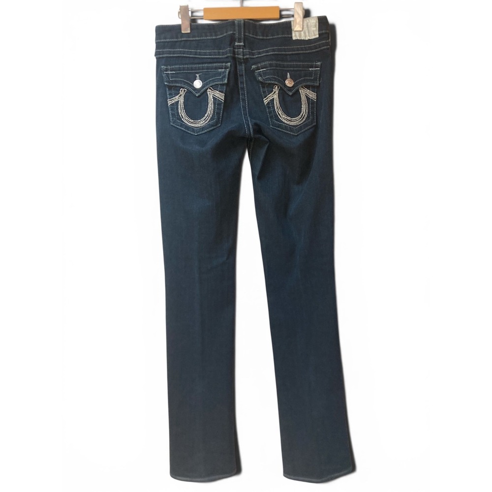 True Religion Becky Vintage Dark Wash Straight Leg Jeans USA Made Womens Size 29 - Picture 4 of 11